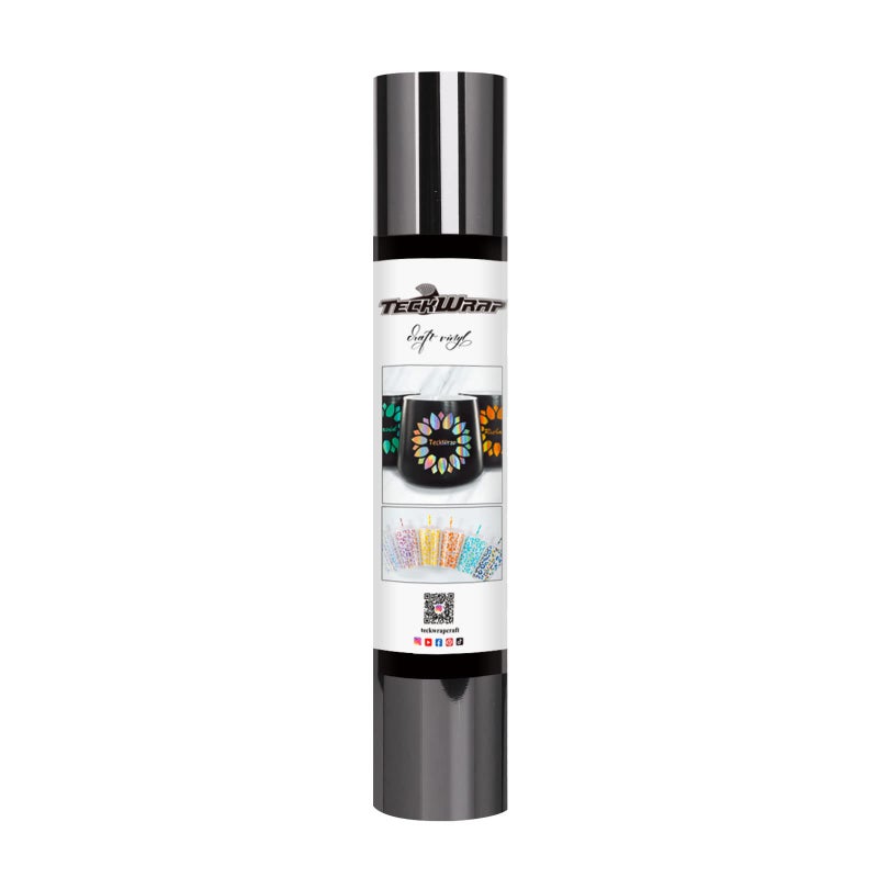 TECKWRAP Space Gray Chrome Vinyl Wrap Metallic Permanent Adhesive Vinyl 1ftx5ft - Image 1